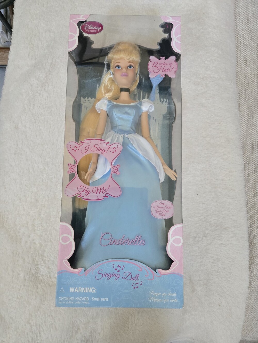 Disney Cinderella Doll in Pastel Blue and White Dress